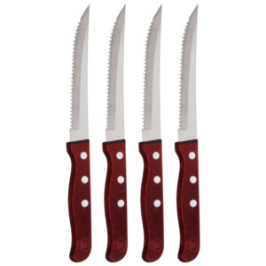 Nůž steakový nerez / dřevo 4 ks - BERLINGERHAUS