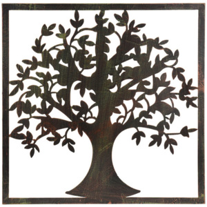 Zahradní dekorace, dekorace na zeď - strom, 58x58 cm