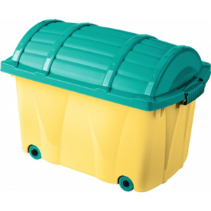 Keeeper Plastový box na kolečkách - 42l - žlutý