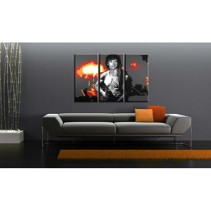 Ručně malovaný POP Art Sleva 25% obraz Rambo 3 dílný 120x80 cm ram / 24h