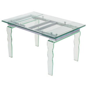 KHome Stůl skleněný VENDOME CLEAR 200/300