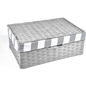 Vingo Úložný box s víkem šedý Rozměry (cm): 40x27, v. 15
