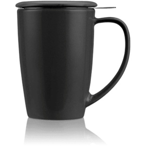 ForLife Vysoký hrnek na čaj Curve, 0,45 l, černý