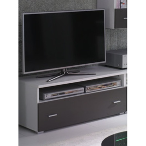 Televizní stolek 100 cm v barvě grafit a bílým korpusem typ R6 F2006