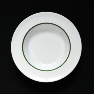 Porcelán - Talíř hluboký - zelený