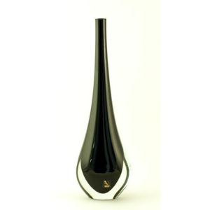 Murano Luxury Glass Skleněná váza Gocce Nero 40 cm