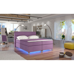 Casarredo Kontinentální postel Boxspring MADEIRA fialová 160x200cm