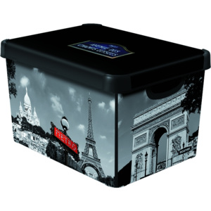 CURVER box úložný dekorativní L PARIS, 39,5 x 29,5 x 24 cm, 04711-P35