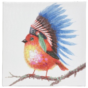 Obraz Colours Birdie červená, 30 x 30 cm