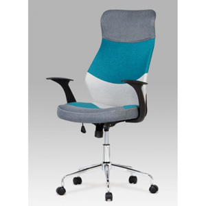 Kancelářská židle, látka - mix barev / chrom, houpací mechanismus