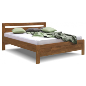 Zvýšená postel z masivu Karlo-oblé, masiv dub cink , 160x200 cm