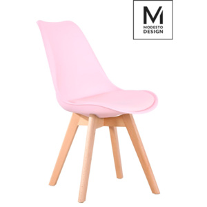 KHome MODESTO židle NORDIC růžová - dubový základ