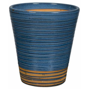 Květináč SICILIA 31cm glazovaná keramika modrá