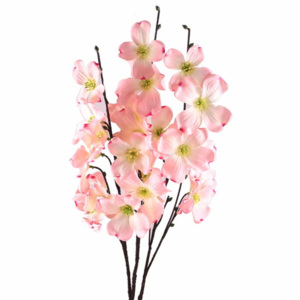 Dřín větev s květy umělá růžová 105cm
