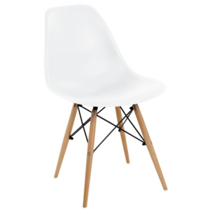Art Wood židle PP bílá/dřevo