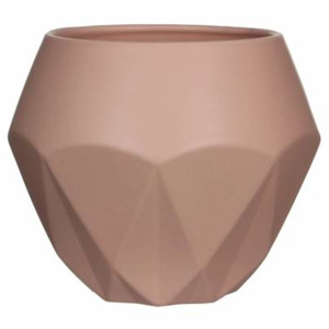 Vícehranný keramický obal GEM 20,5cm růžová