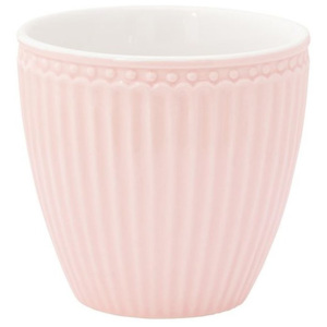 Green Gate - hrnek latte Alice Pale Pink (Porcelánový hrneček v pastelově růžovém odstínu z vroubkované kolekce Alice Pale...)