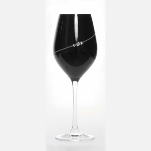 Sklenice na červené víno DIAMANTE BLACK SILHOUETTE 2ks sklo
