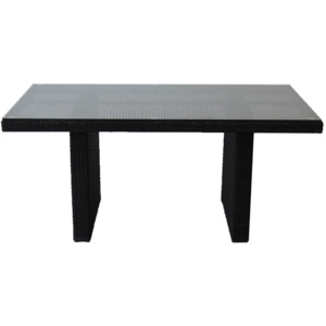 Umělý ratan jídelní stůl Elegancy černý