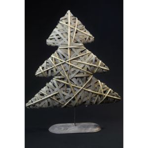 Vingo Vánoční stromeček dekorace – dřevěný šedý