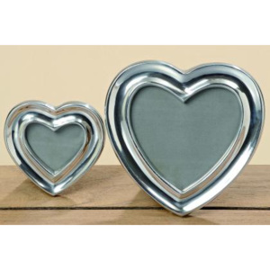 Kolouch Import Fotorámeček srdce | stříbrný | hliník | 10x16cm | set 2ks