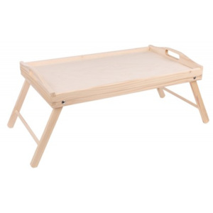 ČistéDřevo Dřevěný servírovací stolek do postele 50x30 cm - nelakovaný