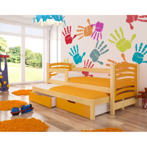 Casarredo Dětská výsuvná postel VILLA oranžová