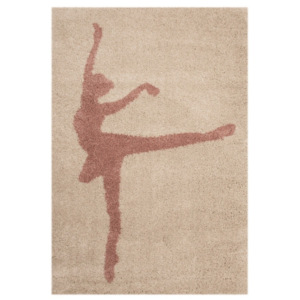 Dětský hnědý koberec Zala Living Ballerina, 120 x 170 cm