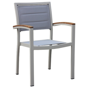 Umělý ratan - Židle Epsilon šedá