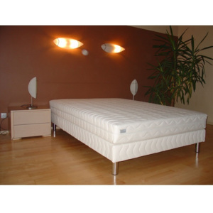 Čalouněná postel LUX + matrace + rošt 80 x 200 cm - bílá barva