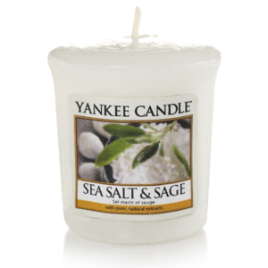 Votivní vonná svíčka Yankee Candle Sea Salt & Sage - Mořská sůl a šalvěj 50 GRAMŮ