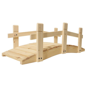 Gaboni 55172 Zahradní dřevěný můstek - bez povrchové úpravy - 71 cm