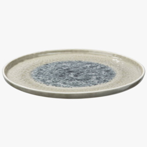 Porcelánový talíř šedý