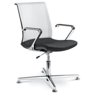 LD seating Konferenční židle LYRA NET 203-F34-N6 s černými plasty a kluzáky LD.203-F34-N6