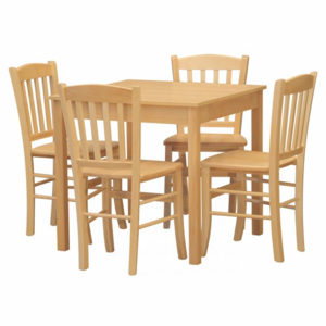 ITTC Stima Jídelní sestava - restaurační stůl + 4x židle VENETA masiv Stima.restaurační 80 + 4x veneta masiv