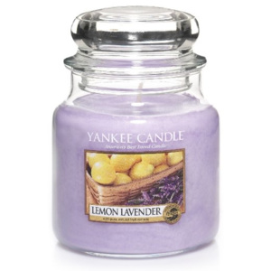 Vonná svíčka Yankee Candle Lemon Lavender - Citrón s levandulí Classic Střední 411 GRAMŮ