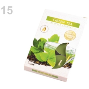 Stoklasa Čajové svíčky vonné Ø4 cm - 15 (Green tea) zelená stepní
