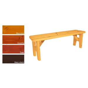 Gaboni Eduard 55485 Zahradní dřevěná lavice bez opěradla - s povrchovou úpravou - 150 cm