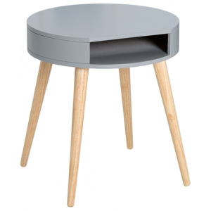 Noční stolek Disk 45 cm, šedá