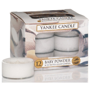 Čajové vonné svíčky Yankee Candle Baby Powder 12 kusů