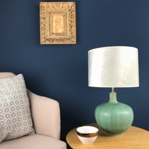 Keramická stolní lampa Ivory Aquamarine