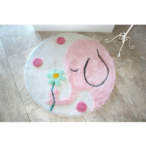 Koupelnová předložka Buyuk Fil Pink, ⌀ 90 cm