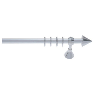 PRAKTIC Záclonová tyč K21 - kompletně vybavená stříbrná 220cm PRA.výprodej K21