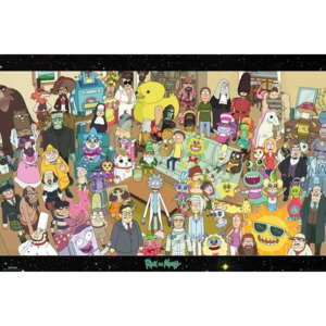 Plakát, Obraz - Rick and Morty - Cast, (91,5 x 61 cm)