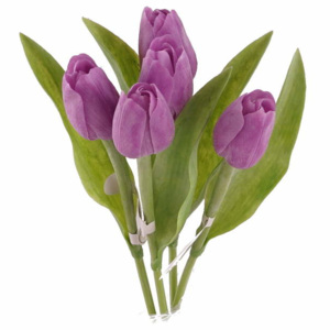 Tulipán řezaný umělý 40cm světle fialový