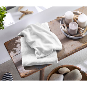 Froté ručníky z biobavlny, 2 ks, bílé