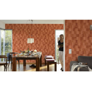 A.S. Création 36002-3 tapety na zeď Dimex 2019 | 0,53 x 10,05 m | oranžová, metalická vliesová tapeta na stěnu 360023