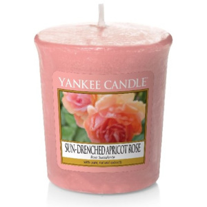 Votivní vonná svíčka Yankee Candle Sun-Drenched Apricot Rose - Vyšisovaná meruňková růže 50 GRAMŮ