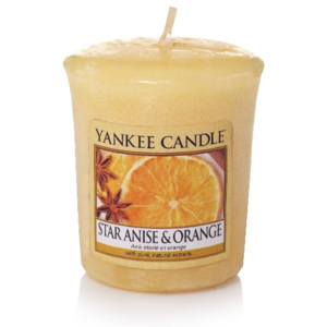 Votivní vonná svíčka Yankee Candle Star Anise a Orange - Anýz a pomeranč 50 GRAMŮ