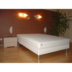 Čalouněná postel LUX + matrace + rošt 180 x 200 cm - Bílá